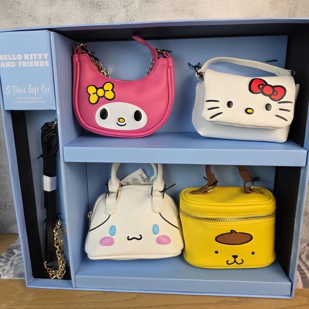 5-Piece Kids Bag Set - Pink, White, Yellow